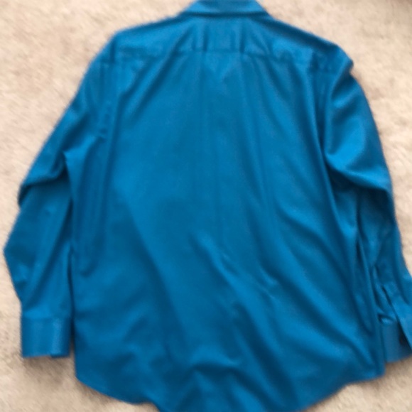 Geoffrey Beene Teal Fitted Button Down Shirt - Picture 2 of 7
